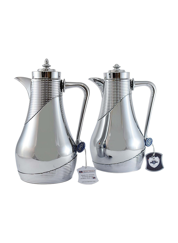 Home Maker 1 Ltr 2-Piece Vacuum Flask Set, RL-S, Silver