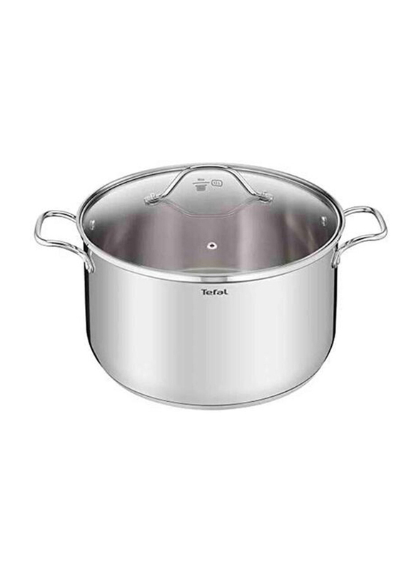 Tefal 28cm Intuition Stainless Steel Casserole with Lid, Silver