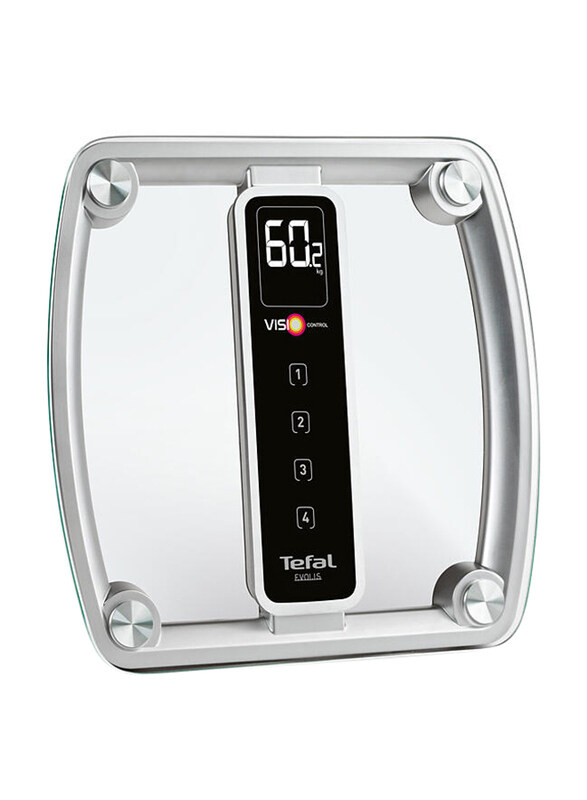 

Tefal Evolis Electronic Glass Personal Body Weighing Scale, PP5150V1, Silver