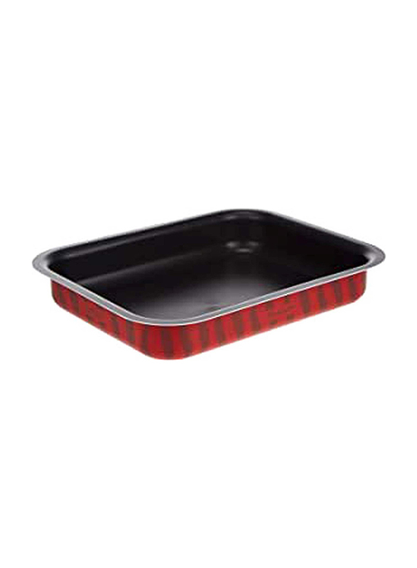 Tefal Tempo Flame Rectangular Oven Dish, 29 x 22cm, Red/Black