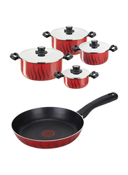 Tefal 9-Piece Tempo Cooking Set with Frypan, Multicolour