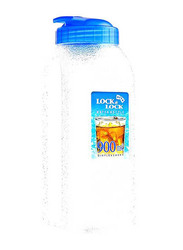 Lock & Lock 900ml Plastic Water Bottle, Clear/Blue