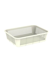 Cosmoplast Medium Rectangle Fruit Tray, White