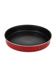 Tefal 38cm Tempo Flame Round Kebbe Oven Dish, Red/Black