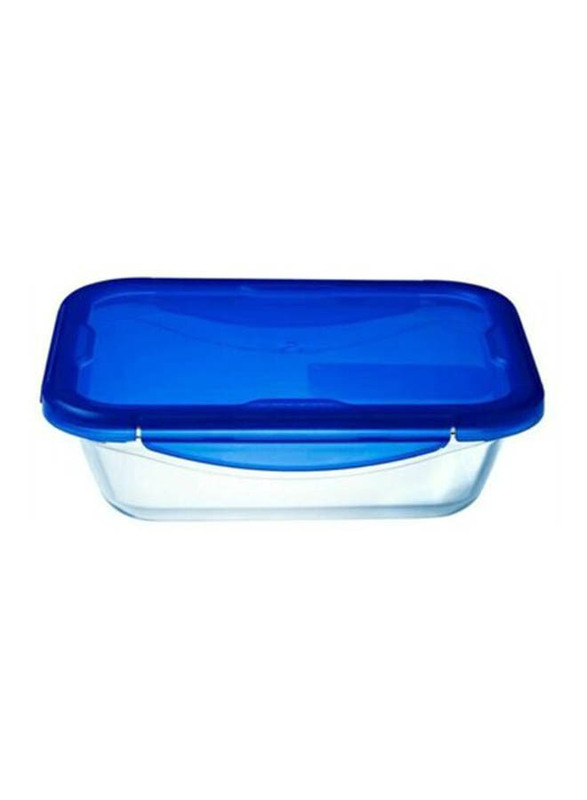 Pyrex Cook & Go Rectangular Food Container with Lid, 800ml, Clear