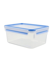 Tefal Master Seal Fresh Rectangular Food Storage Box, 2.3 Liters, Clear/Blue