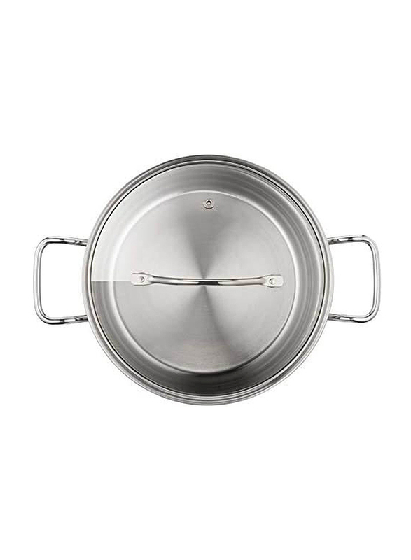 Tefal 24cm G6 Intuition Stew Pot With Lid, Silver