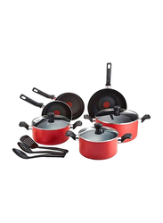 Tefal 12-Piece G6 Super Cook Non-Stick Cookware Set, Red