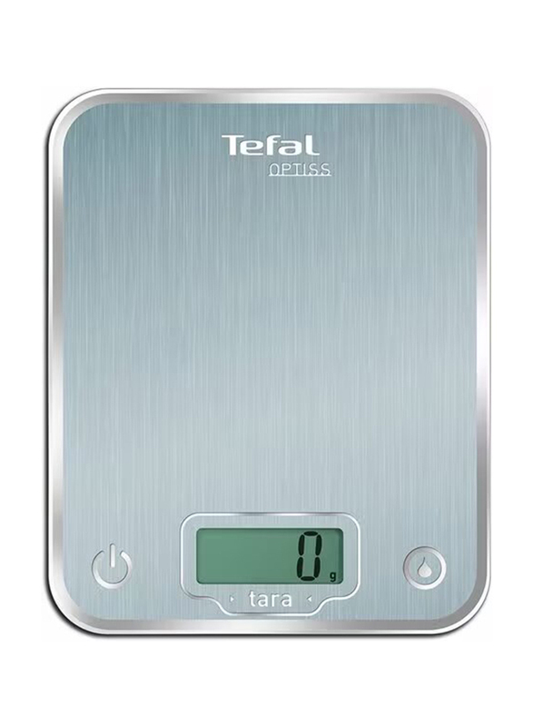 Tefal Optiss Stainless Steel Kitchen Scale, Grey