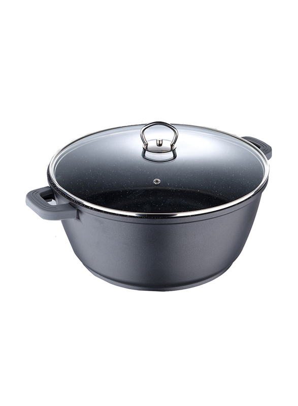 Bergner 28cm Novum Casserole With Lid, Black