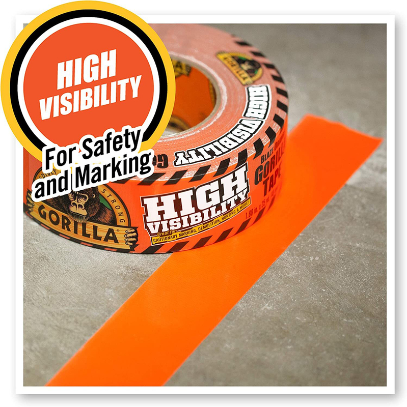 Gorilla High Visibility Duct Tape, 6004002, Orange