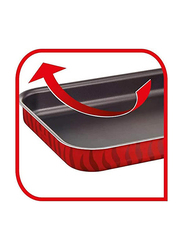Tefal 3-Piece Tempo Flame Rectangular Oven Dish Set, Red/Black