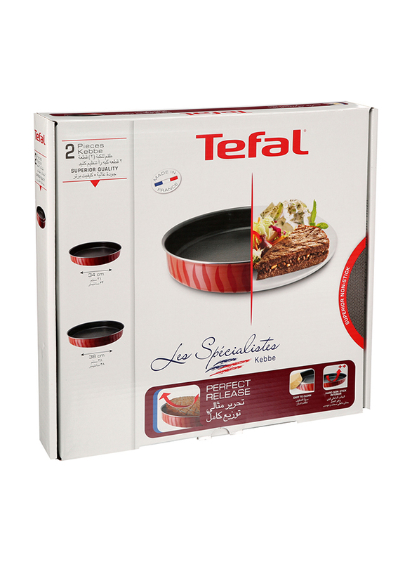 Tefal 2-Piece Oven Dish Set, Red/Black