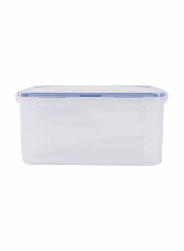 Lock & Lock Classic Rectangular Food Container, 3.6 Liter, Clear/Blue