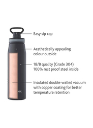 Borosil 600ml GoSport Vacuum Insulated Bottle, Black