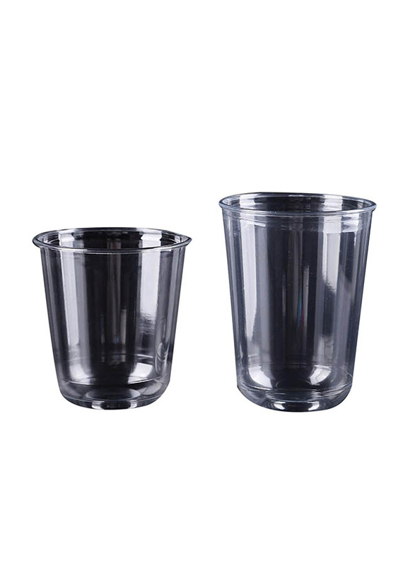 Star Cook 360ml Plastic Cups with Lids, Clear