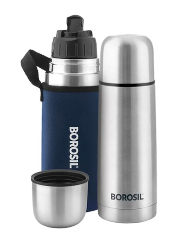 Borosil 350ml Hydra Vacuum Insulated Thermo Flask, Blue
