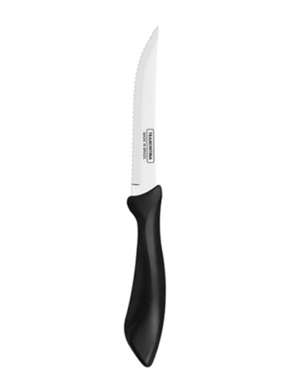 Tramontina 12cm Affilata Fruit & Steak Knife, Black/Silver