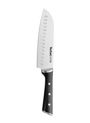 Tefal 18cm Ingenio Ice Force Santoku Knife, K2320614, Black/Silver