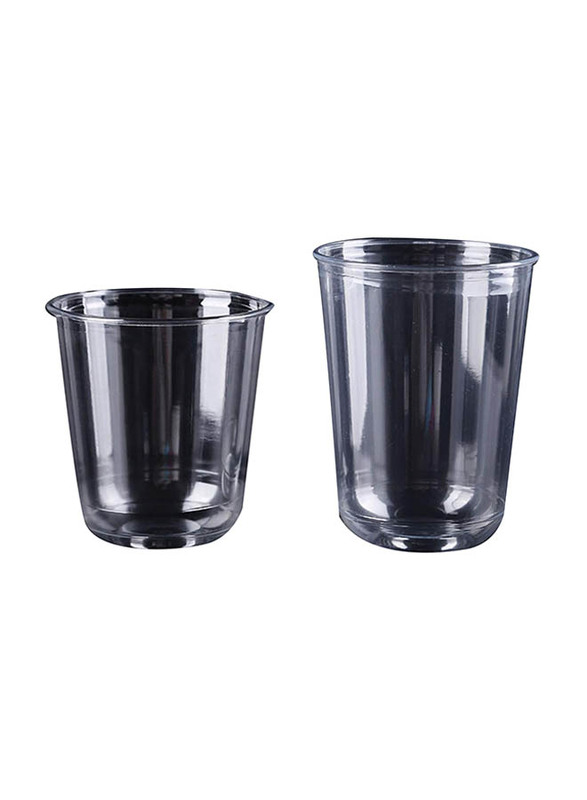 Star Cook 500ml Pet Plastic Cups with Lids, Clear