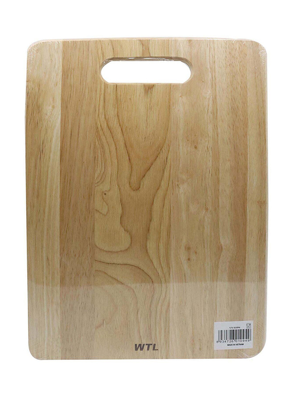 WTL Rectangular Wooden Cutting Board, 35 x 25 x 1.5cm, Beige