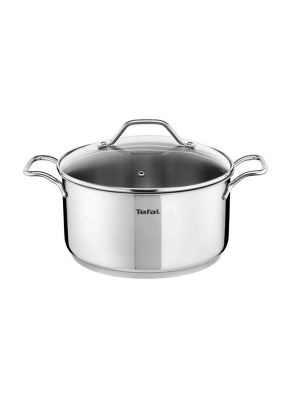 Tefal 28cm Intuition Stainless Steel Casserole with Lid, Silver