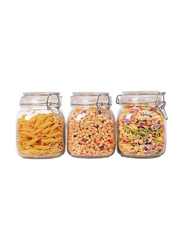 Star Cook Airtight Glass Canister Set, 3 x 750ml, Clear