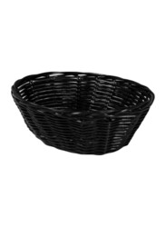 Sunnex Rattan Oval Basket, 21 x 8cm, Black