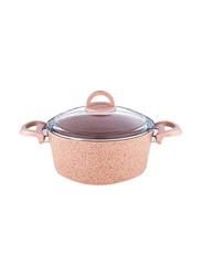 Home Maker 30cm Granite Round Casserole, Pink