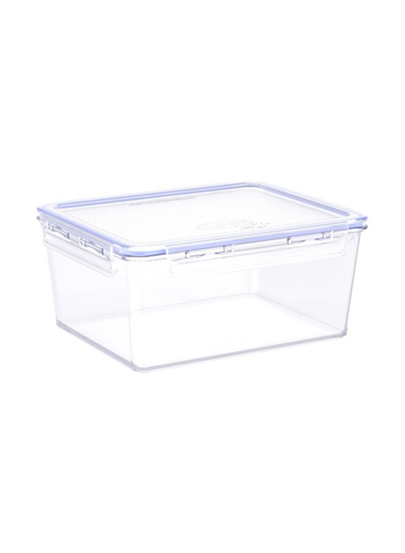 Cosmoplast Lock2Go Food Storage Container with Lid, 1.2 Liters, Clear/Purple