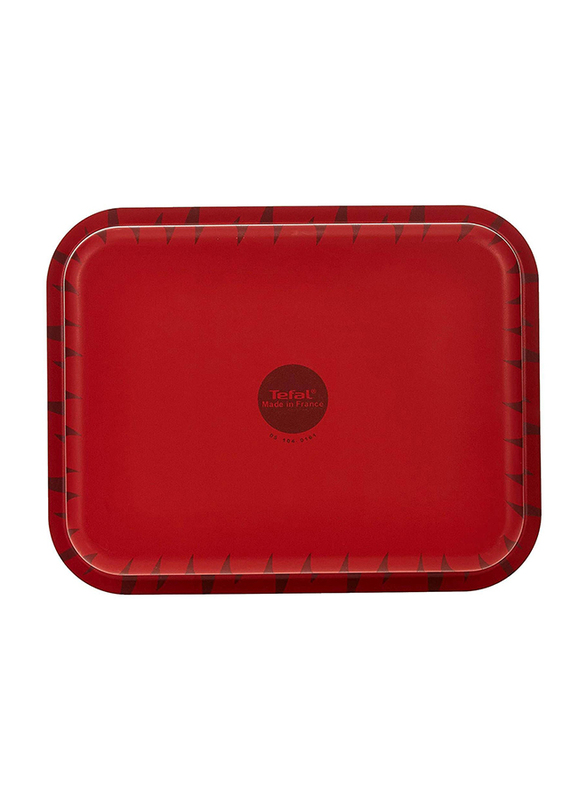 Tefal Tempo Flame Rectangular Oven Dish, 45 x 31cm, Red/Black