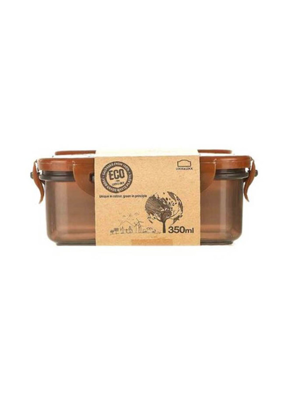 Lock & Lock Eco Rectangular Food Container, 350ml, Brown