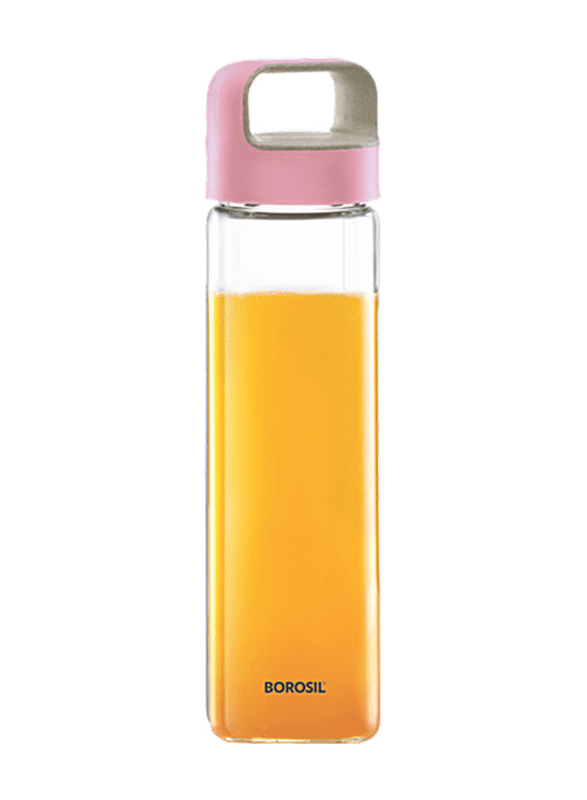 Borosil 500ml Need Water Bottle, Neon Pink
