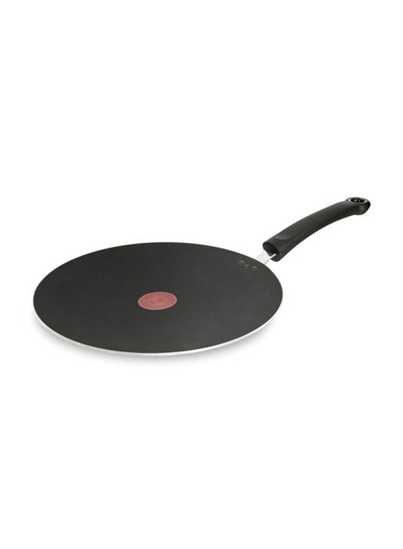 Tefal 30cm G6 Tempo Flame Aluminium Tawa, Black/Red