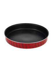 Tefal 34cm Tempo Flame Round Kebbe Oven Dish, Red/Black