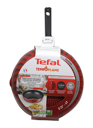 Tefal 26cm G6 Tempo Flame Wok Pan, Red