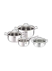 Tefal 8-Piece Intuition Stainless Steel Cooking Set, Silver