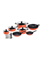 Tefal 15-Piece Non-Stick Simply Chef Cookware Set, Orange/Black