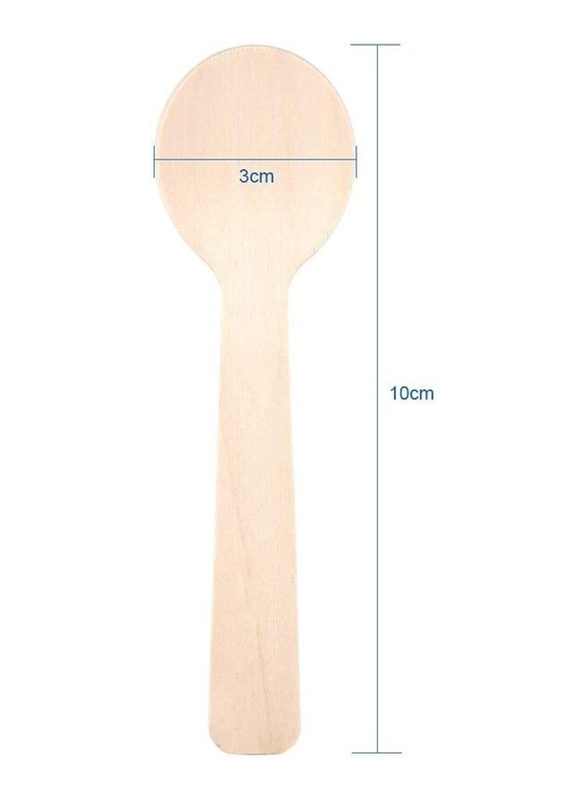 Topincn 100-Piece Disposable Wood Spoons, Brown