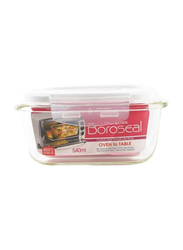 Lock & Lock Boroseal Oven Glass Square Container, LLG215, 540ml, Clear