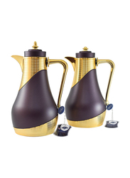 Home Maker 1 Ltr 2-Piece Vacuum Flask Set, RL-MPPG, Purple/Gold