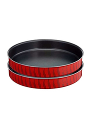 Tefal 2-Piece Non-Stick Specialist Oven Dish Set, Red/Black