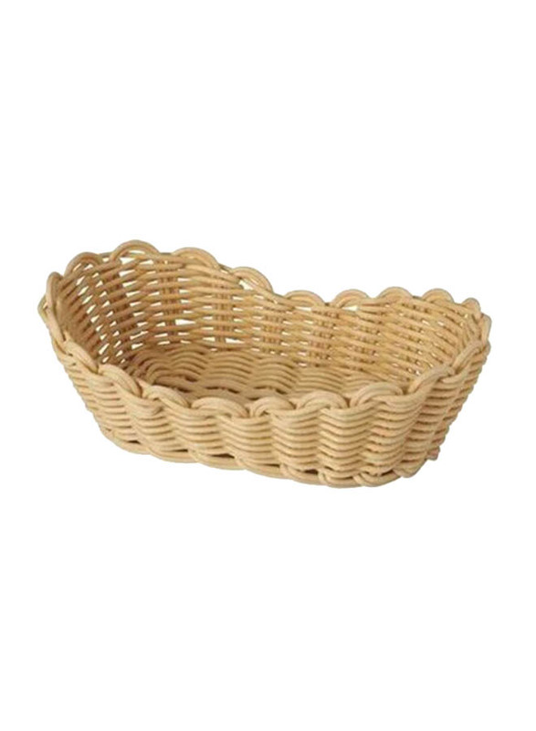 Sunnex Rattan Rectangular Basket, 28 x 17cm, Beige