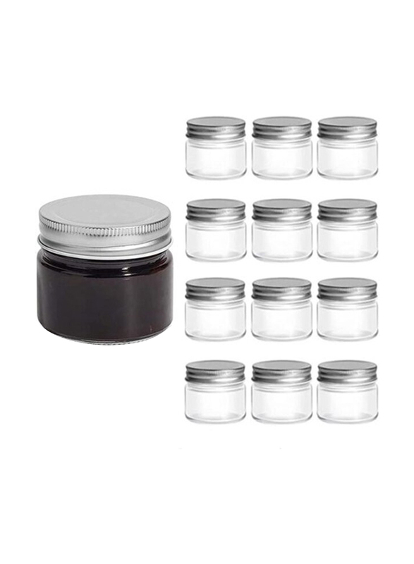 Star Cook Mason Jars with Airtight Metal Regular Lids, 12 x 150ml, Clear/Silver