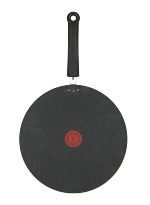 Tefal 30cm G6 Tempo Flame Aluminium Tawa, Black/Red