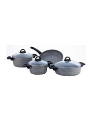 Home Maker Granite Cookware Set, 7 Pieces, Grey