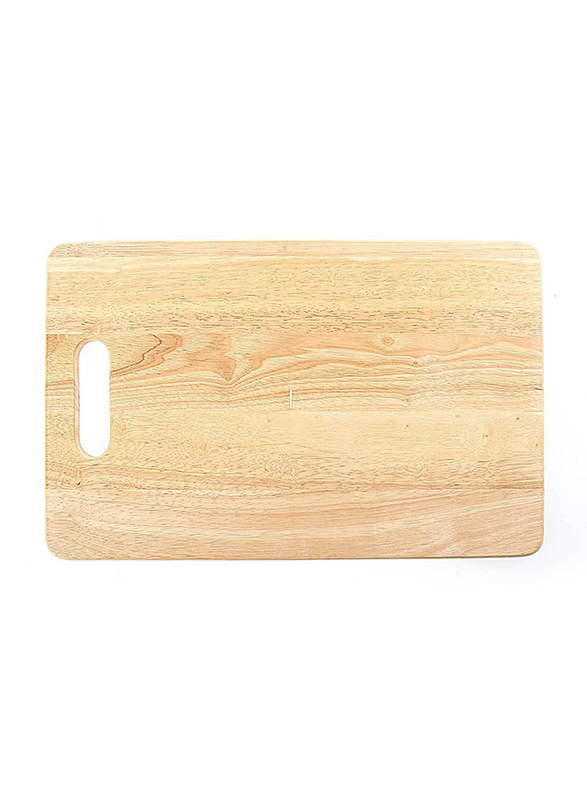 WTL Rectangular Wooden Cutting Board, 25 x 39 x 1.5cm, Beige