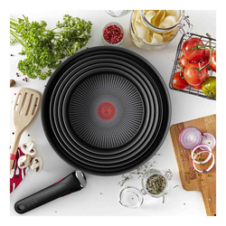 Tefal 7-Piece Ingenio Cook and Clean Cookware Set, Black