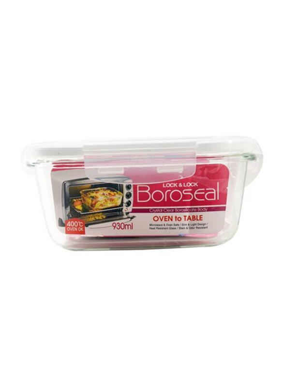 

Lock & Lock Boroseal Oven Glass Square Container, LLG226, 930ml, Clear