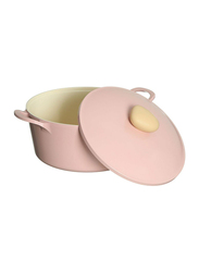 Neoflam 26cm Retro Casserole With Lid, Pink